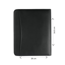 Conferentiemap met Rits - Conferentiemap A4 - Luxe Schrijfmap Opbergmap A4 - Documentenmap Werkmap - Kantoor Conferentie Map - Zwart