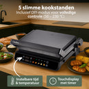 Chefino Forza Digitale Contactgrill - XL - 2000W - PFAS-vrij, uitneembare platen & 5 kookstanden - Groot Formaat - Tosti ijzer - Panini maken - Grill Apparaat - 180 graden uitklapbaar - Tosti Apparaat
