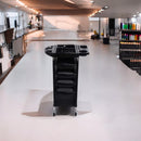 Kappers Trolley - Zwart - 4 Lades - Werkwagen Op Wieltjes - Werkwagen voor Kappers en Schoonheidsspecialisten