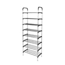 Schoenenrek met 8 Lagen – Ruimte voor 40 Paar Schoenen – Stevig Ontwerp van Metaal en Kunststof – Ruimtebesparend en Modern