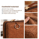 Luxe Laptoptas Organizer – Aktetas met Handvat – Documentenmap voor Laptop, Tablet & Accessoires – Zakelijke Opbergtas – Bruin