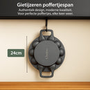 Chefino Poffertjespan Gietijzer 24 cm – 19 Poffertjes Tegelijk – Geschikt voor Gas, Inductie, Keramisch en Oven – BPA-vrij, Anti-aanbaklaag