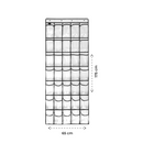 Schoenenkast Hangend - Schoenenzak 35 vakken - Opbergen van Schoenen aan Deur - Schoenenzak Wit/Zwart - Oplossing voor rondslingerende schoenen - Hoogwaardige Schoenenkast