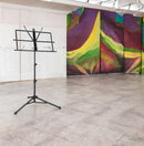 Notenständer zusammenklappbar und verstellbar – Schwarz – 140 cm – Notenhalter – Notenständer 