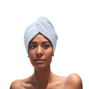 Haarhandtuch – 3 Stück – Rosa, Blau und Grau – Mikrofaser-Handtuch für lockiges Haar – Handtuch für Haare – Haarhandtuch – Kopftuch