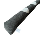 Zugluftrolle - Dunkelgraue Herzen - Baumwolle - 90 x 10 cm - Zughund - Zugluftstopper - Isolierung gegen Zugluft