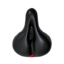 Fietszadel met Schokdemping en Ademend Design – Ergonomisch Zadel met LED-verlichting – Universeel voor Stadsfiets, Elektrische Fiets en MTB – 25x21 cm – Zwart