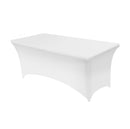 Rechthoekige Tafelhoes Stretch – 180 x 75 x 75 cm – Elastisch & Strak – Wasbaar – Wit – Voor Feesten, Beurzen & Evenementen (kopie)