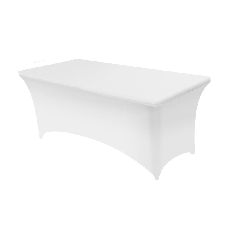 Rechthoekige Tafelhoes Stretch – 180 x 75 x 75 cm – Elastisch & Strak – Wasbaar – Wit – Voor Feesten, Beurzen & Evenementen (kopie)