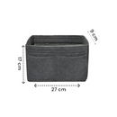 Handtaschen-Organizer – Bag in Bag – 11 geräumige Fächer – Grau – 27 x 17 x 9 cm (L x B x H) – Taschen-Organizer