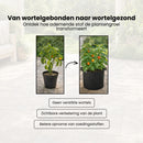 Kweekzak 40 cm – Stoffen Kweekpot met Handgrepen – Ademend & Herbruikbaar – Groeizak voor Groenten, Fruit en Kruiden – Zwarte Plantenbak Buiten & Binnen – 32L