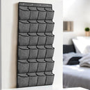 Schuhschrank Hängend - Schuhtasche 24 Fächer - Aufbewahrung der Schuhe an der Tür - Schuhtasche Grau - Lösung für herumliegende Schuhe - Hochwertiger Schuhschrank