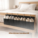Bed Organizer met 9 Vakken – Bed Opberger Hangend – Opbergzak Bedrand – Schoenen Organizer Bed – Bedside Storage Organizer – Zonder Boren – Zwart