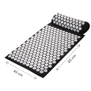 Spijkermat Set met Kussen - 64x44 cm - Zwart - Acupressuur Mat & Spijkerbed - Inclusief Acupunctuur Kussen - Shakti Massage Ervaring