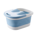 Fußbad zusammenklappbar – Weiß/Blau – 44 x 33 x 21,5 cm – faltbare Fußbadewanne – Massagebad – Entspannung