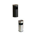 Rauchsäule – Schwarz – 25 x 25 x 60 – Standaschenbecher mit Edelstahl-Abfallbehälter – Außenaschenbecher – großer Außenaschenbecher – Aschenbecher – Bodenaschenbecher 