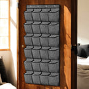 Schuhschrank Hängend - Schuhtasche 24 Fächer - Aufbewahrung der Schuhe an der Tür - Schuhtasche Grau - Lösung für herumliegende Schuhe - Hochwertiger Schuhschrank