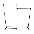 Verstelbaar Kledingrek met Hoek – Ruimtebesparend Design, Mobiel met Wieltjes, Duurzaam en Multifunctioneel – Ideaal voor Kleine Ruimtes en Garderobes