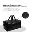 Opbergtassen XL - Zwart - 4 Stuks - 92 Liter - Verhuistassen - Big Shopper - Waterdicht - Opbergzak met Handvat (kopie)