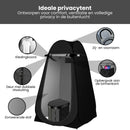 Pop-up Douchetent & Toilet Tent – Camping Douchetent met Opvouwbaar Toilet – Privacy Tent Camping, Festival & Strand – Inclusief Draagtas, Grondpinnen en Scheerlijnen – 190 cm Hoog – Zwart