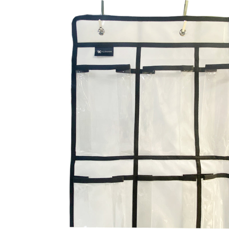 Schoenenkast Hangend - Schoenenzak 35 vakken - Opbergen van Schoenen aan Deur - Schoenenzak Wit/Zwart - Oplossing voor rondslingerende schoenen - Hoogwaardige Schoenenkast