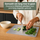 Chefino Titanium Snijplanken Set 3-delig – Antibacterieel Titanium Snijplank – Krasvast, Microplasticvrij & Vaatwasserbestendig – Duurzame Snijplanken voor Groente, Vlees & Vis