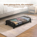 Onderbed Opbergbox met Wielen – Opbergbox Onder Bed 80x44x16 cm – Transparant & Stofvrij – Opbergbox voor Kleding, Schoenen & Beddengoed – Ruimtebesparende Bedlade