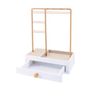 Sieradenhouder met Lade - Goudkleurig - Oorbellenrekje - Display - Hout en Metaal - Oorbellenhouder - Oorbellenrekje