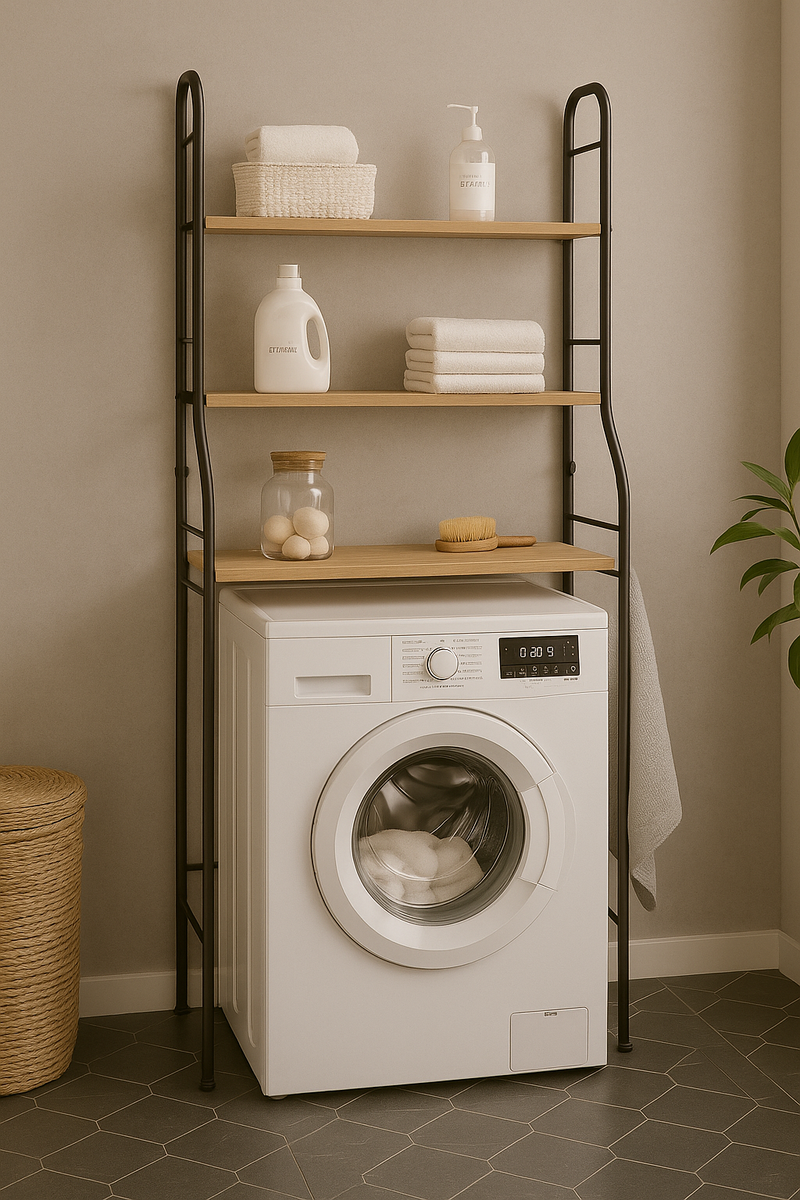 Wasmachine Ombouw - Zwart - Universeel - Wasmachine Organizer - Wasmachine Kast