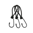 Snelbinders - 24 stuks - Zwart - Snelbinders met Haak - Spanrubbers - Tentspanner - Spinhaak