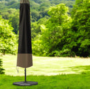 Sonnenschirm-Abdeckung – Schwarz/Braun – 240 cm x 55 cm – Sonnenschirm-Abdeckung für stehenden Sonnenschirm – max. 3,5 Meter