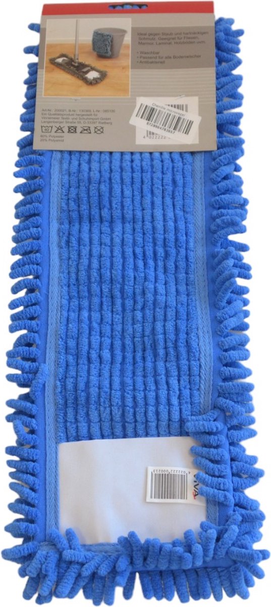 Mikrofaser-Mopptuch – 42 x 13 cm – Blau – Universal-Mopp – Universal-Mopp – loses Wischtuch