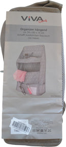 Hängende Aufbewahrung – Grau – inklusive Aufhängehaken – Hänge-Organizer für jeden Raum im Haus – hängende Aufbewahrungstasche