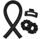Heatless Curls Set – Krullen Zonder Hitte – Satijnen Krulband – Overnight Hair Curler – Inclusief 2 Scrunchies & Haarkle