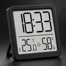 Digitale Thermometer Hygrometer met Klok – Binnen Thermometer – Luchtvochtigheidsmeter – Groot LCD Display – Temperatuur
