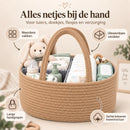Luiermand voor Commode – Baby Organizer met Uitneembare Vakken – Commodemandje met Handvatten – 36 x 22 x 18 cm – Opberg