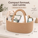 Luiermand voor Commode – Baby Organizer met Uitneembare Vakken – Commodemandje met Handvatten – 36 x 22 x 18 cm – Opberg