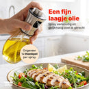 Oliespray 200 ml – Olieverstuiver voor Koken, Airfryer & BBQ – Fijne Verneveling – Glazen Oliespuit – RVS Drukknop – Inc