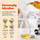 Oliespray 200 ml – Olieverstuiver voor Koken, Airfryer & BBQ – Fijne Verneveling – Glazen Oliespuit – RVS Drukknop – Inc