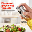 Oliespray Fles 90 ml – Olijfolie Spray met Fijne Nevel – Olieverstuiver met Maatverdeling – Inclusief Trechter, Reinigin