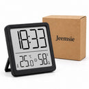 Digitale Thermometer Hygrometer met Klok – Binnen Thermometer – Luchtvochtigheidsmeter – Groot LCD Display – Temperatuur