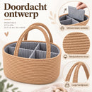 Luiermand voor Commode – Baby Organizer met Uitneembare Vakken – Commodemandje met Handvatten – 36 x 22 x 18 cm – Opberg