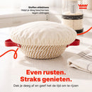 Zuurdesem Starterset – Complete Broodbakset met Rijsmand 23 cm – Glazen Starterpot – Deense Deeggarde – Deegschrapers – 