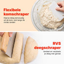 Zuurdesem Starterset – Complete Broodbakset met Rijsmand 23 cm – Glazen Starterpot – Deense Deeggarde – Deegschrapers – 