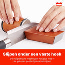 Messenslijper – Rollende Messenslijper met Magnetische Meshouder – 15° & 20° Slijphoek – Dubbelzijdige Slijproller – Voo