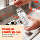 Oliespray Fles 90 ml – Olijfolie Spray met Fijne Nevel – Olieverstuiver met Maatverdeling – Inclusief Trechter, Reinigin