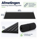 Kabelmat voor Vloer – Kabelbeschermer voor Laadkabel & Verlengsnoer – Oprolbare Kabelbrug – 3 mm Dik – Zwart – 120 X 40 