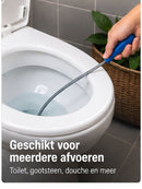 Ontstoppingsveer 5 Meter – Trekveer voor Afvoer – Rioolveer voor Verstopte Leidingen – Flexibele Afvoer Ontstopper – Voo