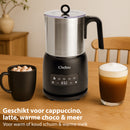Chefino Melkopschuimer – PFAS-vrij & RVS – 4 Programma’s – Warm & Koud Opschuimen – 300 ml – 550 W – Automatische Uitschakeling – Vaatwasserbestendig – Zwart/Zilver