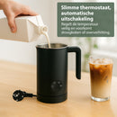 Melkopschuimer Elektrisch – Zwart – 4 Programma’s – Melkverwarmer en Melkklopper Electrisch – Perfect voor Cappuccino, Latte Macchiato en Chocomel